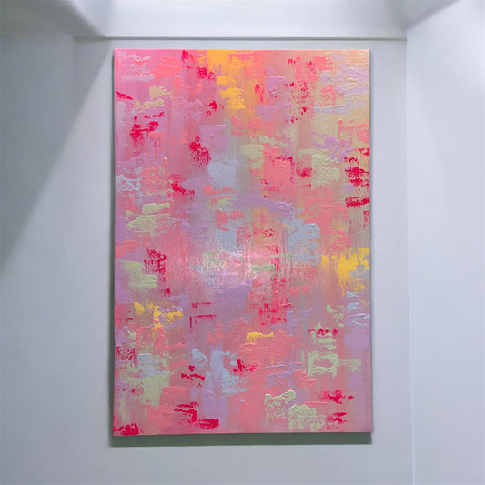 Large acrylic painting on canvas 90x60cms